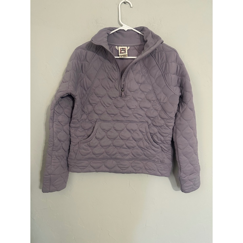 Avalanche Quilted Pullover Sweatshirt Lavender Casual Comfort‎ Size XS